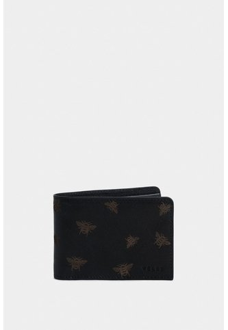 Billetera Hibiscus De Cuero Para Hombre Grabado Abeja Billetera Hibiscus De Cuero Para Hombre Grabado Abeja Negro VÉLEZ Vélez