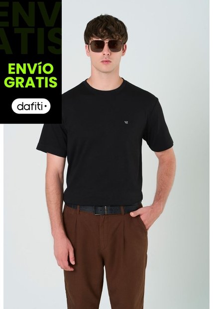Camiseta Manga Corta Lerici Para Hombre Semi Fitted Camiseta Manga Corta Lerici Para Hombre Semi Fitted Negro XXL VÉLEZ