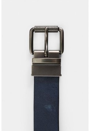 Cinturón Doble Faz Elon De Cuero Para Hombre Versátil Cinturón Doble Faz Elon De Cuero Para Hombre Versátil Azul Oscuro 42 VÉLEZ