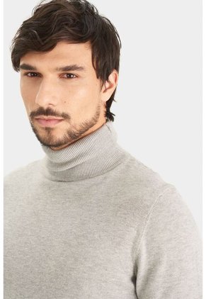 Sweater Cuello Tortuga Tejido Para Hombre Sweater Cuello Tortuga Tejido Para Hombre Gris S Vélez