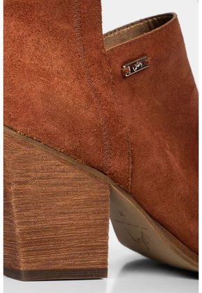 Botines Tacón De Carnaza Para Mujer Despuntados Botines Tacón De Carnaza Para Mujer Despuntados Cobre 35 Vélez