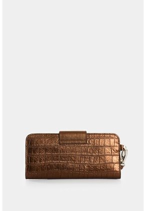 Billetera Porta Chequera De Cuero Folia Para Mujer Extravaganza Billetera Porta Chequera De Cuero Folia Para Mujer Extravaganza Bronce VÉLEZ
