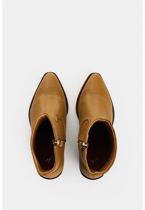 Botines De Cuero Grabado Para Mujer Mercurio Botines De Cuero Grabado Para Mujer Mercurio Miel 41 VÉLEZ