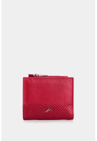 Billetera De Cuero Grabado Para Mujer Golden Billetera De Cuero Grabado Para Mujer Golden Rojo VÉLEZ Vélez