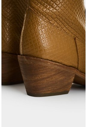Botines De Cuero Grabado Para Mujer Mercurio Botines De Cuero Grabado Para Mujer Mercurio Miel 41 VÉLEZ