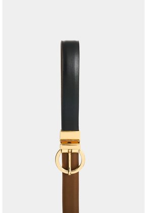 Cinturón Doble Faz En Cuero Para Mujer Flamia Cinturón Doble Faz En Cuero Para Mujer Flamia Negro L VÉLEZ