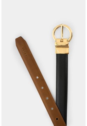 Cinturón Doble Faz En Cuero Para Mujer Flamia Cinturón Doble Faz En Cuero Para Mujer Flamia Negro L VÉLEZ