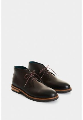 Botines De Cuero Para Hombre Ocean Botines De Cuero Para Hombre Ocean Cafe 41 VÉLEZ