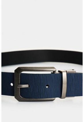 Cinturón Doble Faz De Cuero Para Hombre Lucian Cinturón Doble Faz De Cuero Para Hombre Lucian Azul Oscuro 32 VÉLEZ