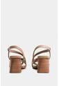 Sandalia Tacón Gobi De Cuero Liso Para Mujer Straps Sandalia Tacón Gobi De Cuero Liso Para Mujer Straps Arena 35 VÉLEZ de Vélez
