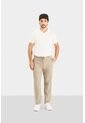 Pantalón Chino Regular Fit De Lino Para Hombre Casual Pantalón Chino Regular Fit De Lino Para Hombre Casual Arena 34 VÉLEZ de Vélez
