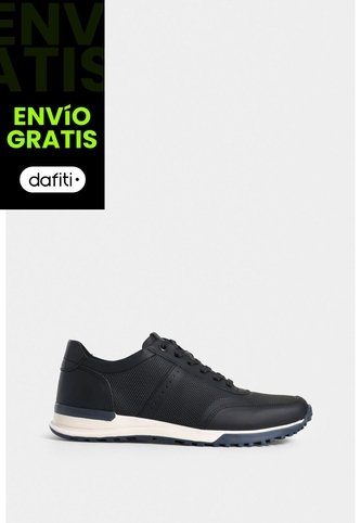 Tenis Vuelos De Cuero Para Hombre Combinación De Texturas Tenis Vuelos De Cuero Para Hombre Combinación De Texturas Negro 42 VÉLEZ Vélez