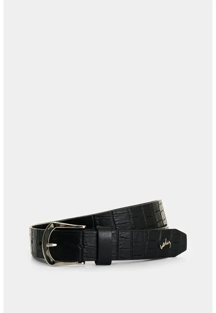 Cinturón Unifaz Pradera De Cuero Para Mujer Grabado Cinturón Unifaz Pradera De Cuero Para Mujer Grabado Negro L VÉLEZ