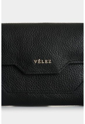 Billetera De Cuero Para Mujer Waves Billetera De Cuero Para Mujer Waves Negro VÉLEZ