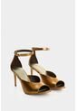 Sandalia Tacón Duna En Cuero Folia Para Mujer Peep Toe Sandalia Tacón Duna En Cuero Folia Para Mujer Peep Toe Bronce 38 VÉLEZ de Vélez