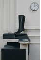 Botas De Tacón Lanceolata De Cuero Para Mujer Silueta Punta Botas De Tacón Lanceolata De Cuero Para Mujer Silueta Punta Negro 36 VÉLEZ de Vélez