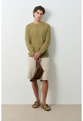Sweater Tejido Ayar Para Hombre Regular Fit Sweater Tejido Ayar Para Hombre Regular Fit Verde XL VÉLEZ