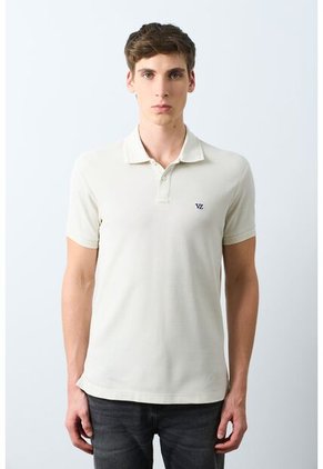 Polo Manga Corta Essential Para Hombre Textura Polo Manga Corta Essential Para Hombre Textura Arena XL VÉLEZ