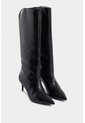 Botas De Tacón Lanceolata De Cuero Para Mujer Silueta Punta Botas De Tacón Lanceolata De Cuero Para Mujer Silueta Punta Negro 36 VÉLEZ de Vélez