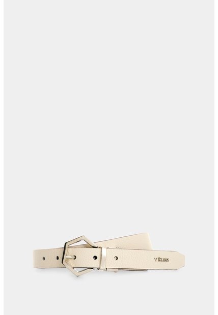 Cinturón Doble Faz En Cuero Para Mujer Aura Cinturón Doble Faz En Cuero Para Mujer Aura Crema S VÉLEZ