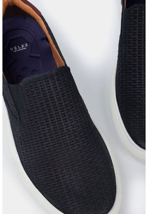 Mocasines Deportivos De Cuero Para Hombre Grabado Mocasines Deportivos De Cuero Para Hombre Grabado Azul Oscuro 42 Vélez