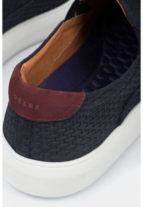 Mocasines Deportivos De Cuero Para Hombre Grabado Mocasines Deportivos De Cuero Para Hombre Grabado Azul Oscuro 42 Vélez