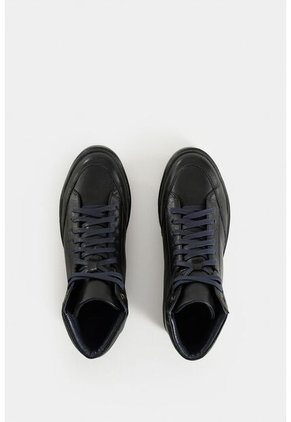 Bota árida De Cuero Liso Para Hombre Silueta Casual Deportiva Bota árida De Cuero Liso Para Hombre Silueta Casual Deportiva Negro 39 Vélez