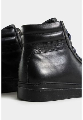 Bota árida De Cuero Liso Para Hombre Silueta Casual Deportiva Bota árida De Cuero Liso Para Hombre Silueta Casual Deportiva Negro 39 Vélez