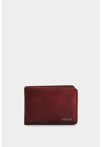 Billetera Oasis De Cuero Para Hombre Detalle Contraste Billetera Oasis De Cuero Para Hombre Detalle Contraste Rojo VÉLEZ Vélez