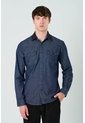 Sobrecamisa Alcor Manga Larga De Algodón Para Hombre Detalles Cuero Sobrecamisa Alcor Manga Larga De Algodón Para Hombre Detalles Cuero Azul Oscuro L VÉLEZ de Vélez