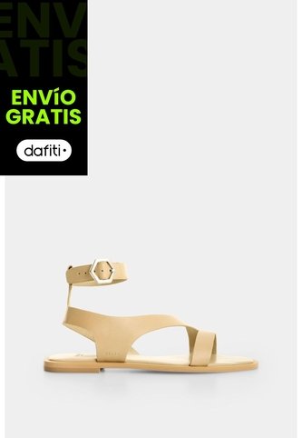 Sandalia Plana En Cuero Con Taches Para Mujer Soren 2.0 Sandalia Plana En Cuero Con Taches Para Mujer Soren 2.0 Crema 39 VÉLEZ Vélez