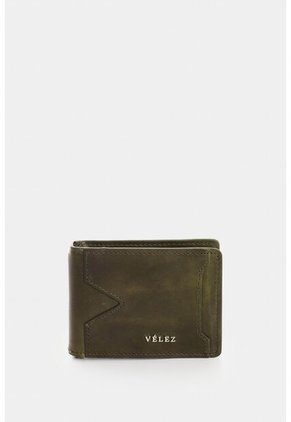 Porta Billetes Lunar 2.0 De Cuero Para Hombre Casual Porta Billetes Lunar 2.0 De Cuero Para Hombre Casual Verde Oliva VÉLEZ