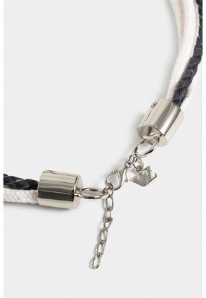 Collar Malaquita De Cuero Y Algodón Para Mujer Trenzado Collar Malaquita De Cuero Y Algodón Para Mujer Trenzado Azul VÉLEZ