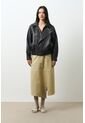 Chaqueta Bomber De Cuero Para Mujer Lumos Chaqueta Bomber De Cuero Para Mujer Lumos Cafe M VÉLEZ de Vélez