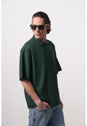 Polo Manga Corta Para Hombre Polo Manga Corta Para Hombre Verde Oliva XXL VÉLEZ