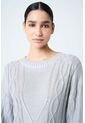 Sweater Tejido Layla Para Mujer Efecto Resinado Sweater Tejido Layla Para Mujer Efecto Resinado Gris L VÉLEZ de Vélez