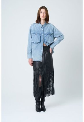 Camisa Perseus Para Mujer Oversized Camisa Perseus Para Mujer Oversized Azul Claro S VÉLEZ