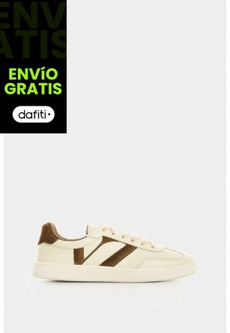Tenis En Cuero Para Mujer Flair Tenis En Cuero Para Mujer Flair Crema 37 VÉLEZ Vélez