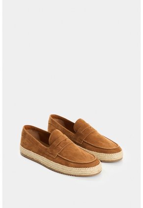Mocasines De Cuero Gamuzado Para Hombre Ocean Mocasines De Cuero Gamuzado Para Hombre Ocean Miel 45 VÉLEZ