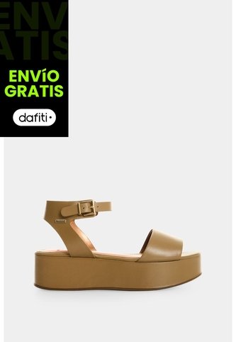 Sandalia Plataforma De Cuero Para Mujer Soren Sandalia Plataforma De Cuero Para Mujer Soren Tabaco 34 VÉLEZ Vélez