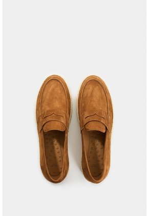 Mocasines De Cuero Gamuzado Para Hombre Ocean Mocasines De Cuero Gamuzado Para Hombre Ocean Miel 45 VÉLEZ