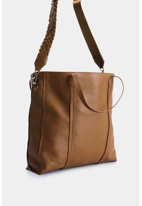 Shopping Orión De Cuero Para Mujer Detalle Trenzado Shopping Orión De Cuero Para Mujer Detalle Trenzado Miel VÉLEZ