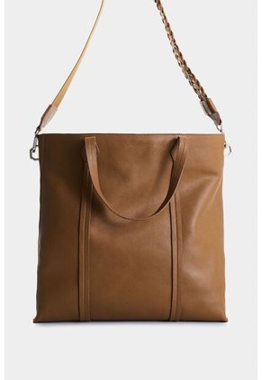 Shopping Orión De Cuero Para Mujer Detalle Trenzado Shopping Orión De Cuero Para Mujer Detalle Trenzado Miel VÉLEZ