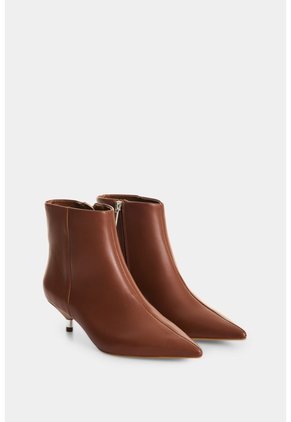 Botines De Cuero Para Mujer Pearl Botines De Cuero Para Mujer Pearl Miel 36 VÉLEZ