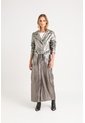 Chaqueta Biker Thaila De Cuero Para Mujer Acabado Metalizado Chaqueta Biker Thaila De Cuero Para Mujer Acabado Metalizado Plata XL VÉLEZ de Vélez
