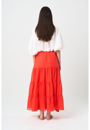 Falda Maxi En Tejido Plano Para Mujer Hazel Falda Maxi En Tejido Plano Para Mujer Hazel Rojo 12 VÉLEZ