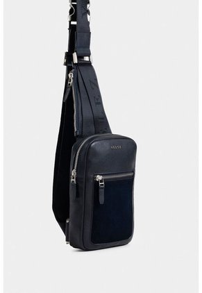 Manos Libres Mikeno 3 De Cuero Para Hombre Acabado Envejecido Manos Libres Mikeno 3 De Cuero Para Hombre Acabado Envejecido Azul Oscuro VÉLEZ