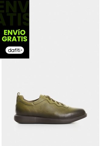 Zapatos De Atadura En Cuero Para Hombre Tikal Zapatos De Atadura En Cuero Para Hombre Tikal Verde Oliva 38 VÉLEZ Vélez