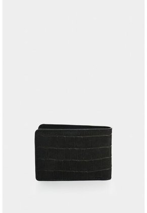 Billetera En Cuero Nobuck Croco Para Hombre Tessa 2.0 Billetera En Cuero Nobuck Croco Para Hombre Tessa 2.0 Negro VÉLEZ