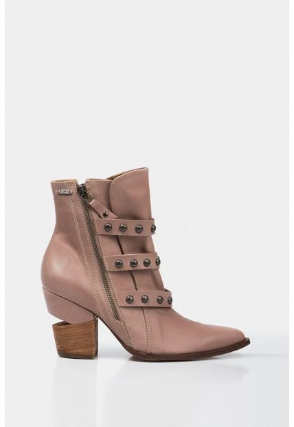 Botines Tacón Tisia De Cuero Para Mujer Correas Taches Decorativos - Compra  Ahora | Dafiti Colombia